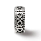 Sterling Silver Reflections Antiqued Bali Hearts Gripper Bead