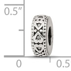 Sterling Silver Reflections Antiqued Bali Hearts Gripper Bead