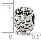 Sterling Silver Reflections Owl Bead