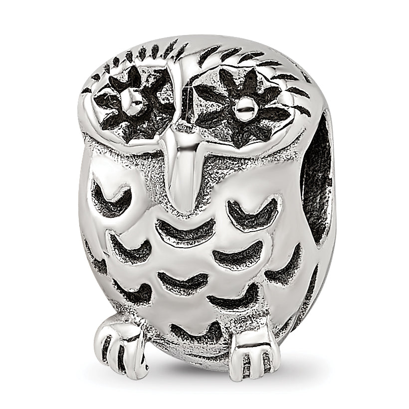 Sterling Silver Reflections Owl Bead Main image
