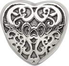 Sterling Silver Reflections Filigree Heart Bead