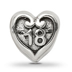 Sterling Silver Reflections 18 Heart Bead