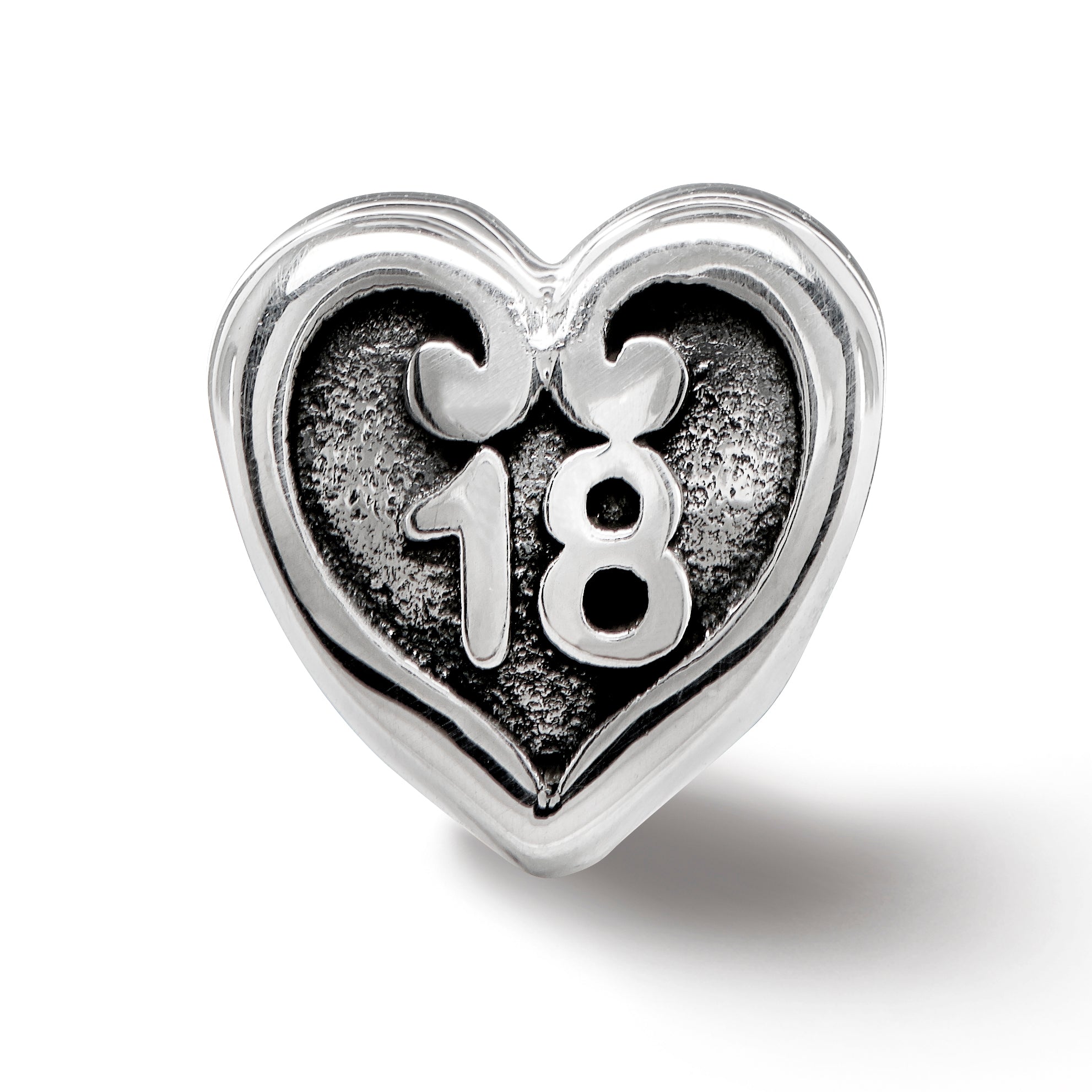 Sterling Silver Reflections 18 Heart Bead
