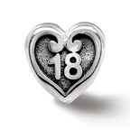 Sterling Silver Reflections 18 Heart Bead