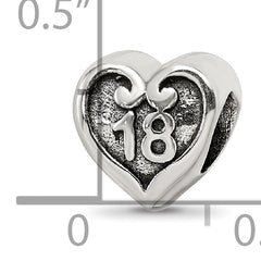 Sterling Silver Reflections 18 Heart Bead
