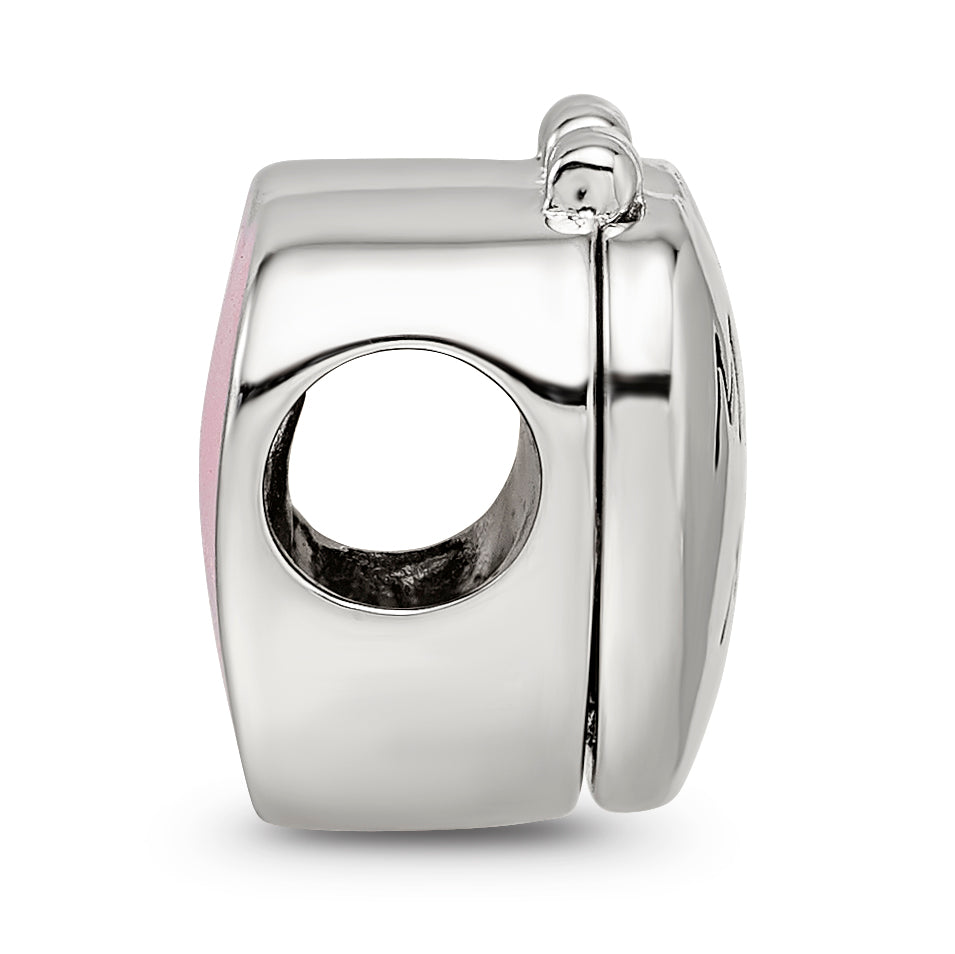 Sterling Silver Reflections Enamel Crystal Marry Me Heart Bead Secondary image