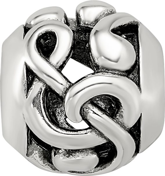 Sterling Silver Reflections Musical Notes Bead