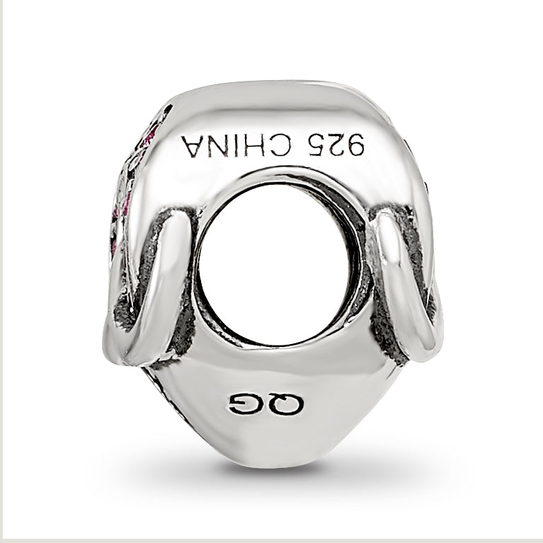 Sterling Silver Reflections Crystal Infinity Symbol in Heart Bead Secondary image