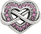 Sterling Silver Reflections Crystal Infinity Symbol in Heart Bead