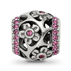 Sterling Silver Reflections Crystal Flowers Bead