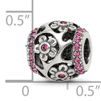 Sterling Silver Reflections Crystal Flowers Bead