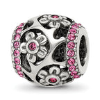 Sterling Silver Reflections Crystal Flowers Bead