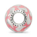 Sterling Silver Reflections Pink Enameled & Silver IP-Plated Bead