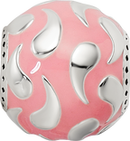 Sterling Silver Reflections Pink Enameled & Silver IP-Plated Bead