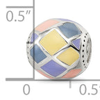 Sterling Silver Reflections Pink,Yellow & Lavender Enameled, Silver IP-Pl