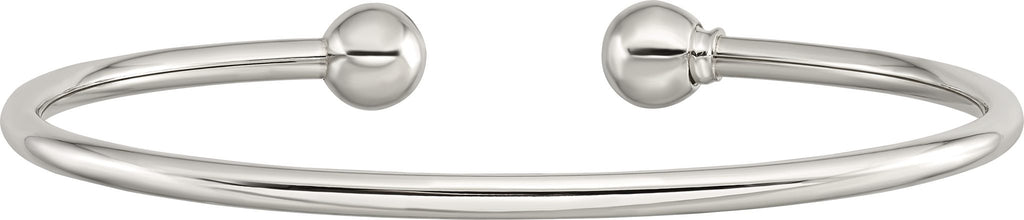 Reflection Beads Sterling Silver Bangle - Sophia Jewelers