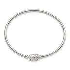 Sterling Silver Reflections Bangle with Silver Clasp Bead
