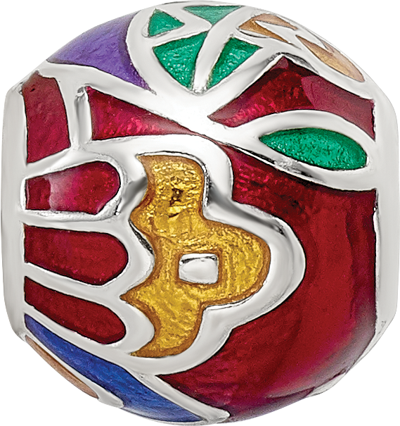 Sterling Silver Reflections City Impressions Mexico Moasic Enamel Bead