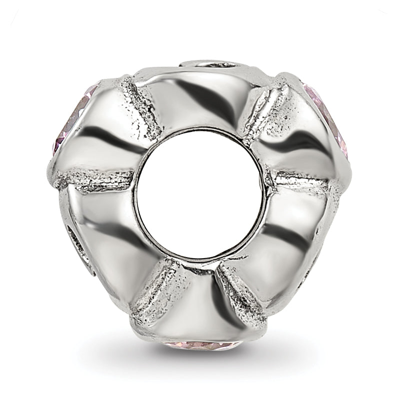 Sterling Silver Reflections Pink CZ Bead Secondary image