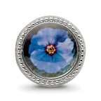 Sterling Silver Reflections Rhodium-plated February Flower Bead