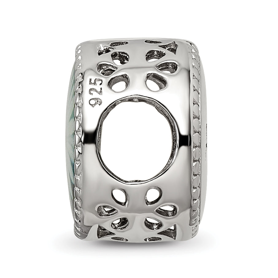 Sterling Silver Reflections Rhodium-plated April Flower Bead Secondary image
