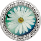 Sterling Silver Reflections Rhodium-plated April Flower Bead