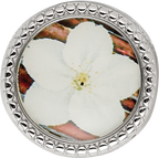 Sterling Silver Reflections Rhodium-plated May Flower Bead