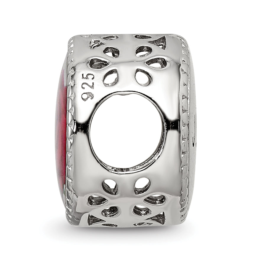 Sterling Silver Reflections Rhodium-plated June Flower Bead Secondary image