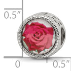 Sterling Silver Reflections Rhodium-plated June Flower Bead