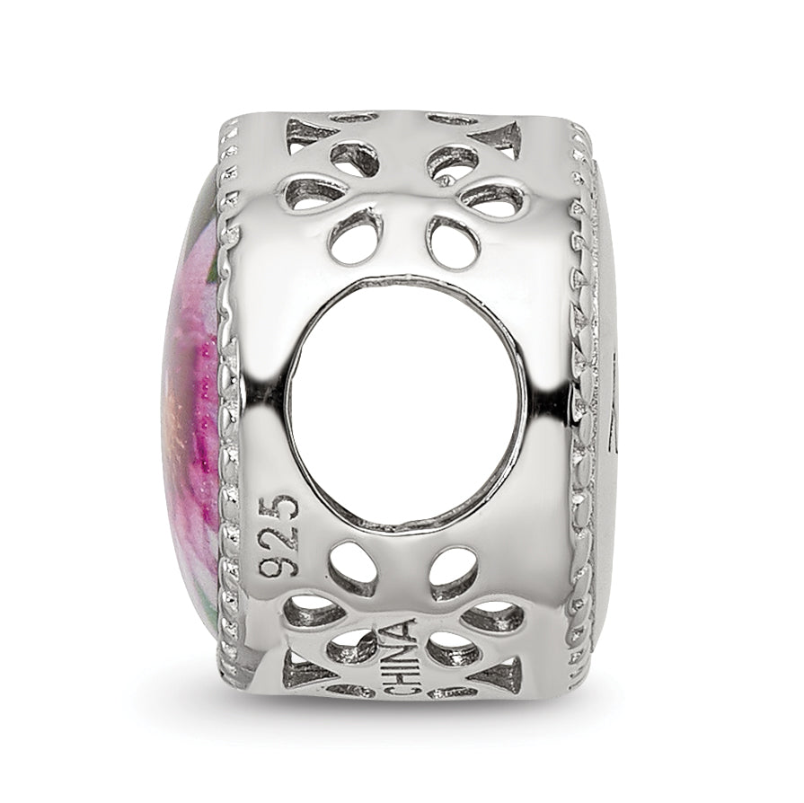 Sterling Silver Reflections Rhodium-plated July Flower Bead Secondary image