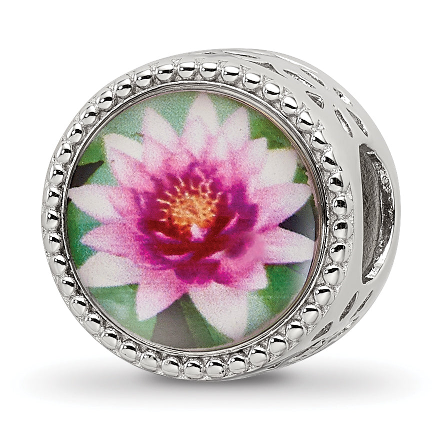 Sterling Silver Reflections Rhodium-plated July Flower Bead Main image
