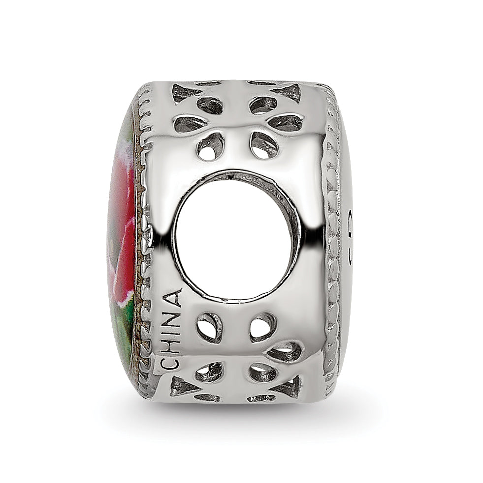 Sterling Silver Reflections Rhodium-plated August Flower Bead Secondary image