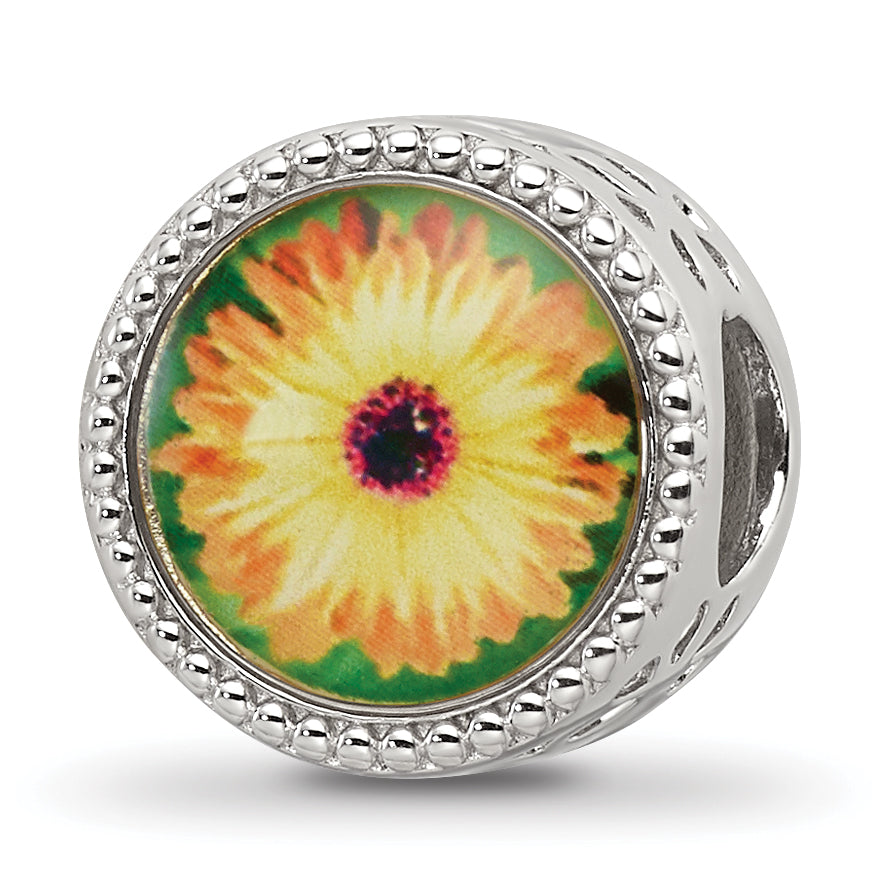 Sterling Silver Reflections Rhodium-plated October Flower Bead Main image
