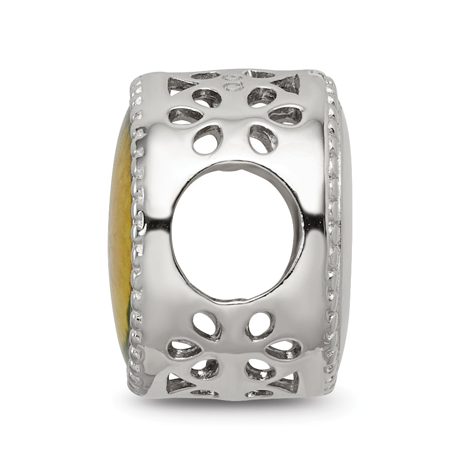 Sterling Silver Reflections Rhodium-plated November Flower Bead Secondary image