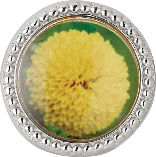 Sterling Silver Reflections Rhodium-plated November Flower Bead