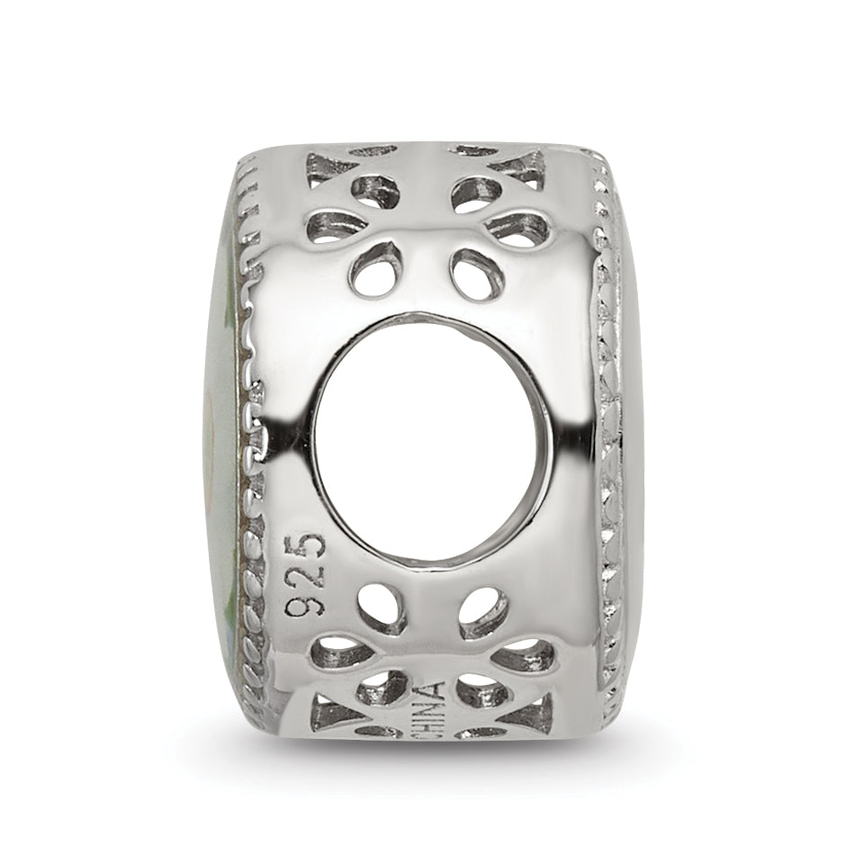 Sterling Silver Reflections Rhodium-plated December Flower Bead Secondary image