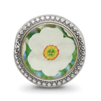 Sterling Silver Reflections Rhodium-plated December Flower Bead