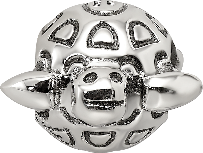 Sterling Silver Reflections Antiqued Turtle Bead