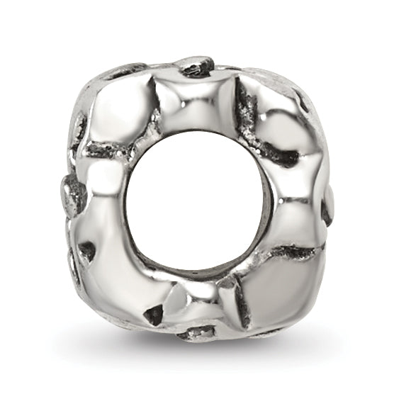 Sterling Silver Reflections Antiqued Flower Kids Bead