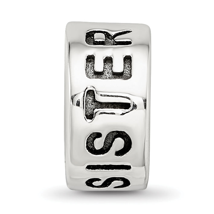 Sterling Silver Reflections Antiqued Sister Bead