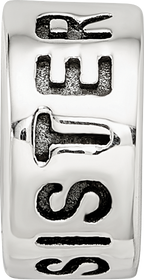Sterling Silver Reflections Antiqued Sister Bead
