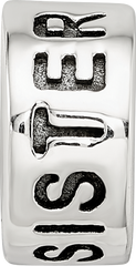 Sterling Silver Reflections Antiqued Sister Bead