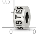 Sterling Silver Reflections Antiqued Sister Bead
