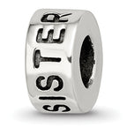 Sterling Silver Reflections Antiqued Sister Bead