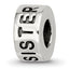 Sterling Silver Reflections Antiqued Sister Bead