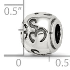 Sterling Silver Reflections Antiqued Om Bead