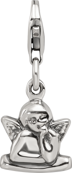 Sterling Silver Reflections Antiqued Ornate Charm
