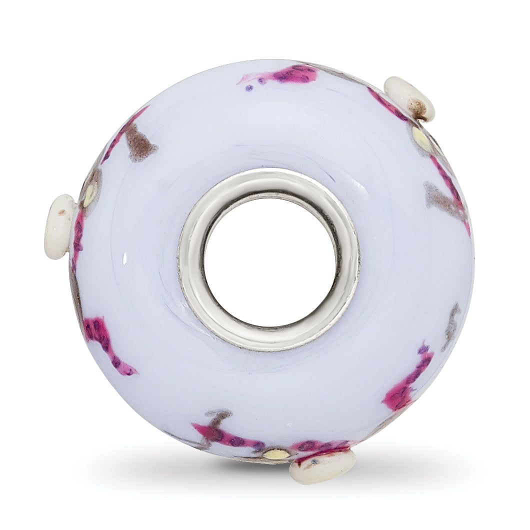 Sterling Silver Reflections Hand Painted Monkey, Purple Glass Bead Secondary image