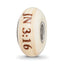 Sterling Silver Reflections Hand Painted Religious, Cream Glass Bead