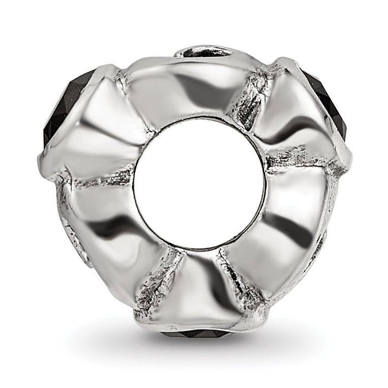 Sterling Silver Reflections Black CZ Bead Secondary image